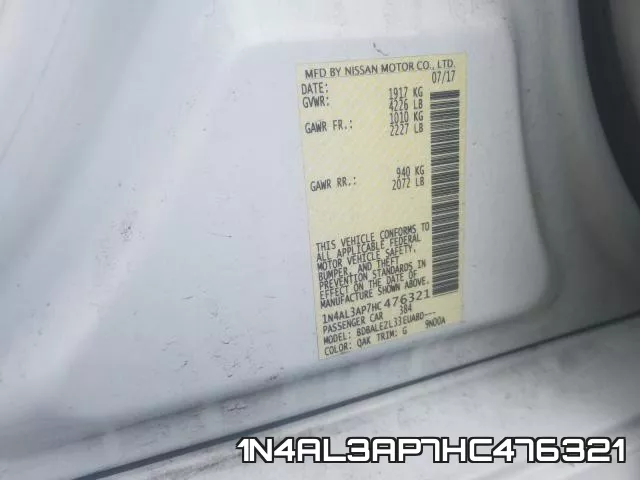 1N4AL3AP7HC476321 фото 2