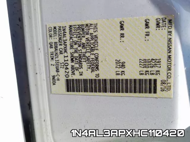 1N4AL3APXHC110420 фото 2