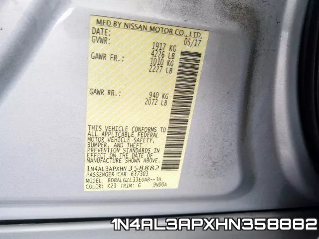 1N4AL3APXHN358882 фото 2