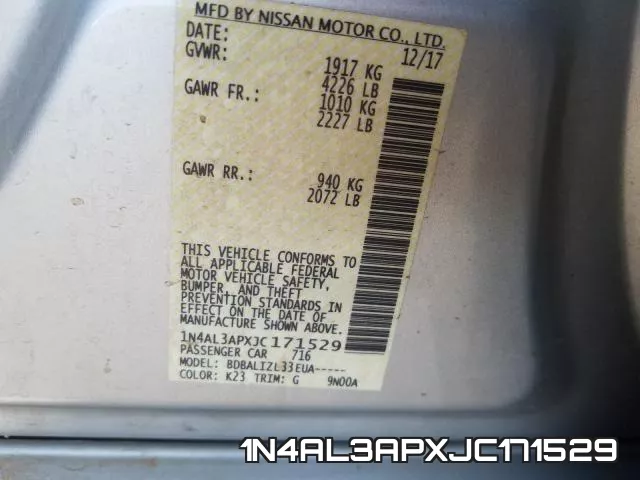 1N4AL3APXJC171529 фото 2