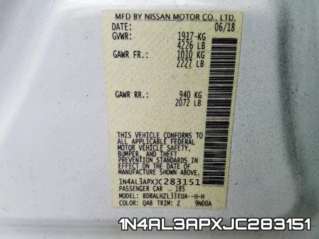 1N4AL3APXJC283151 фото 2