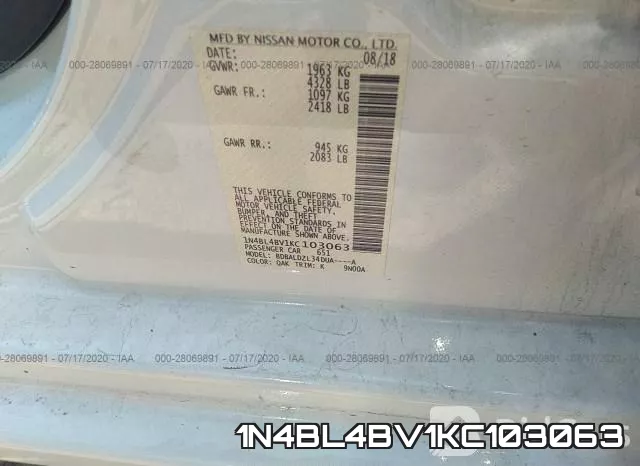 1N4BL4BV1KC103063 фото 10