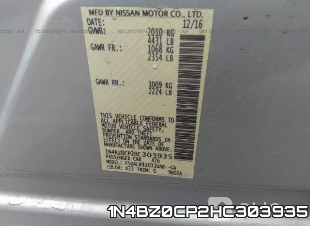 1N4BZ0CP2HC303935 фото 10