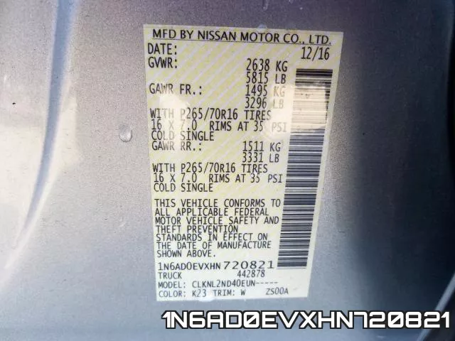1N6AD0EVXHN720821 фото 2