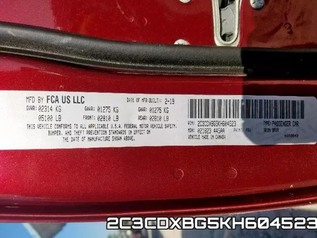 2C3CDXBG5KH604523 фото 2