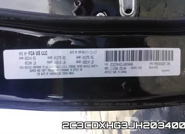 2C3CDXHG3JH203400 фото 10