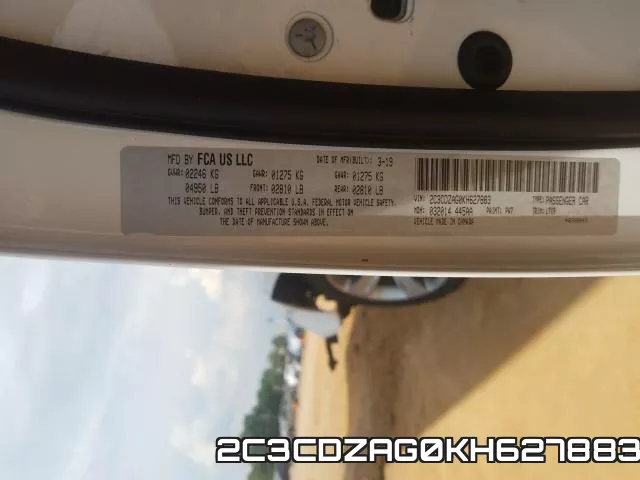 2C3CDZAG0KH627883 фото 2
