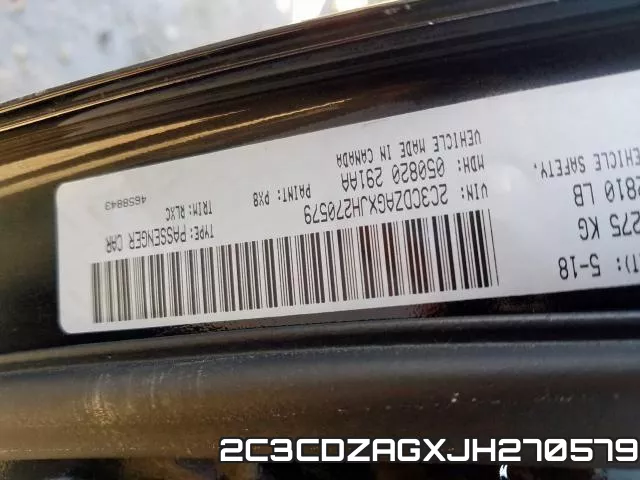 2C3CDZAGXJH270579 фото 2