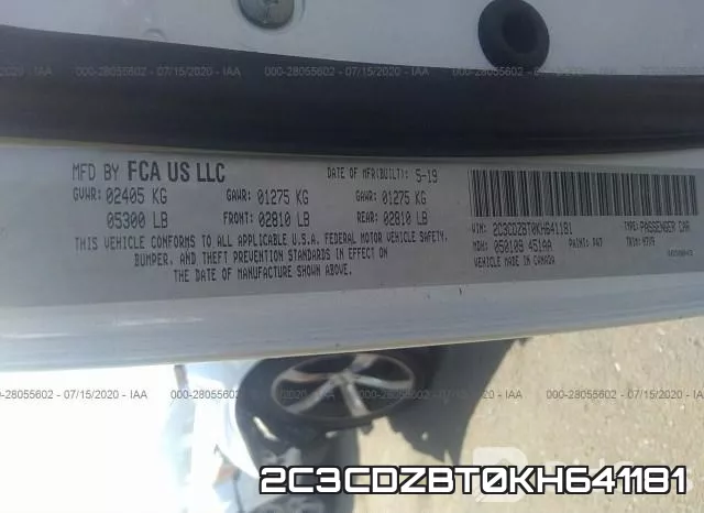 2C3CDZBT0KH641181 фото 10