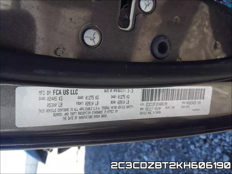 2C3CDZBT2KH606190 фото 2