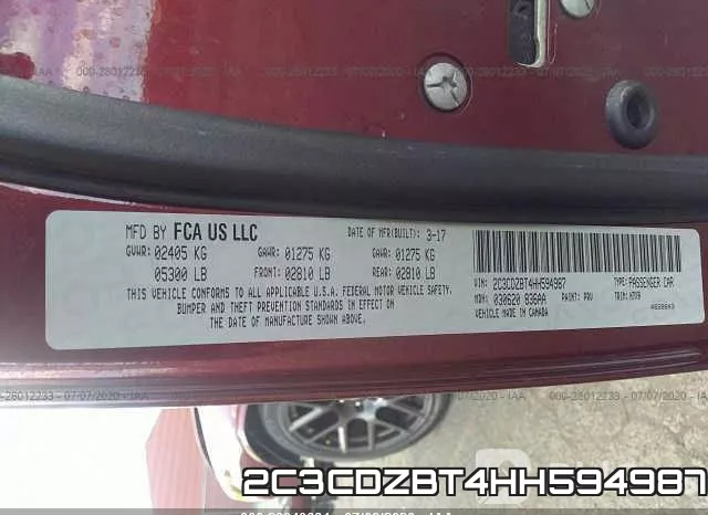 2C3CDZBT4HH594987 фото 10