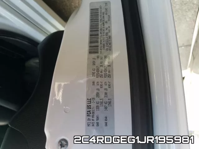 2C4RDGEG1JR195981 фото 2