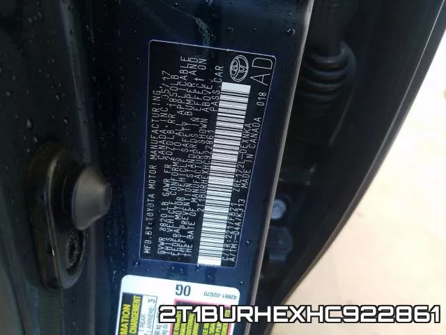 2T1BURHEXHC922861 фото 2