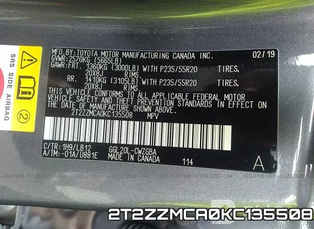 2T2ZZMCA0KC135508 фото 10