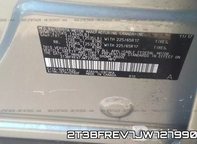 2T3BFREV7JW727990 фото 10