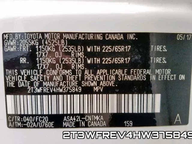 2T3WFREV4HW375849 фото 2
