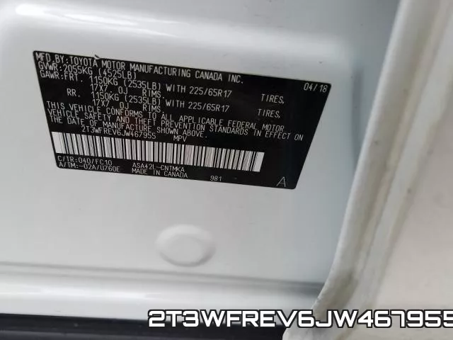 2T3WFREV6JW467955 фото 2
