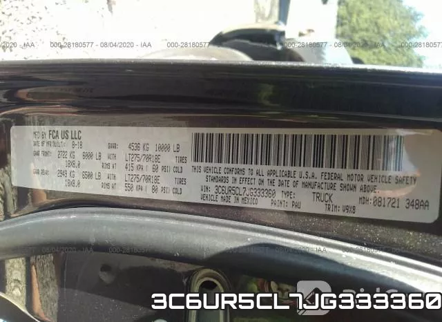 3C6UR5CL7JG333360 фото 10
