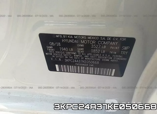 3KPC24A37KE050668 фото 10