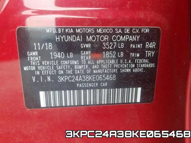3KPC24A38KE065468 фото 2