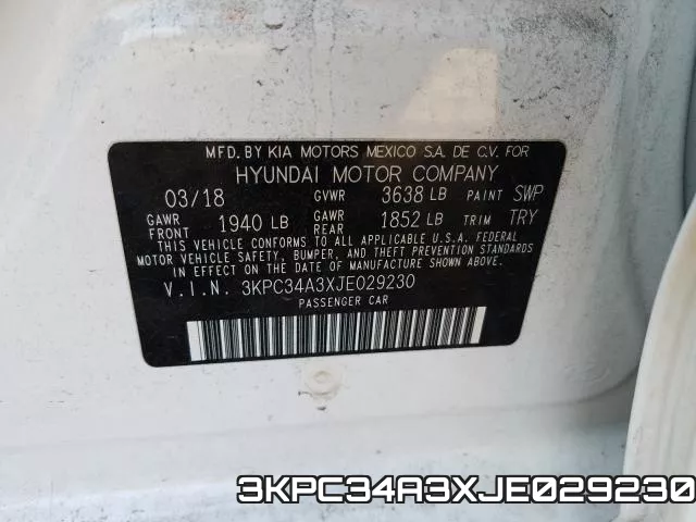 3KPC34A3XJE029230 фото 2