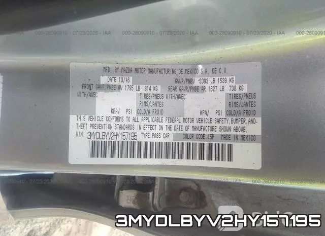 3MYDLBYV2HY157195 фото 10