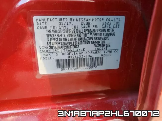 3N1AB7AP2HL670072 фото 2