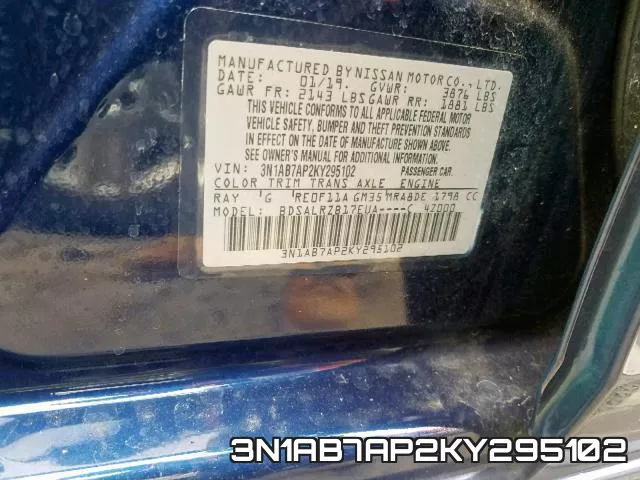 3N1AB7AP2KY295102 фото 2