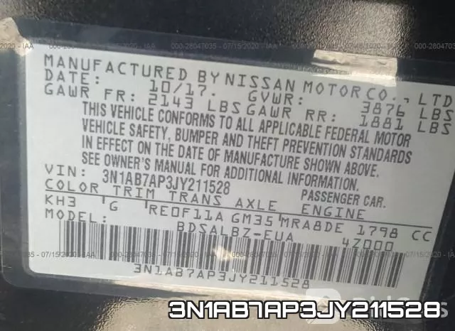 3N1AB7AP3JY211528 фото 10