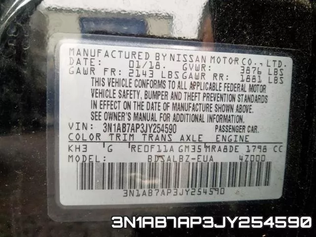 3N1AB7AP3JY254590 фото 2