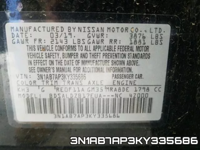 3N1AB7AP3KY335686 фото 2