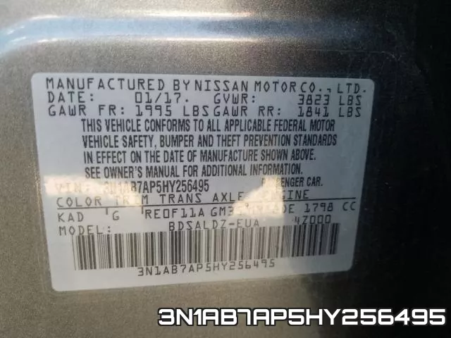 3N1AB7AP5HY256495 фото 2