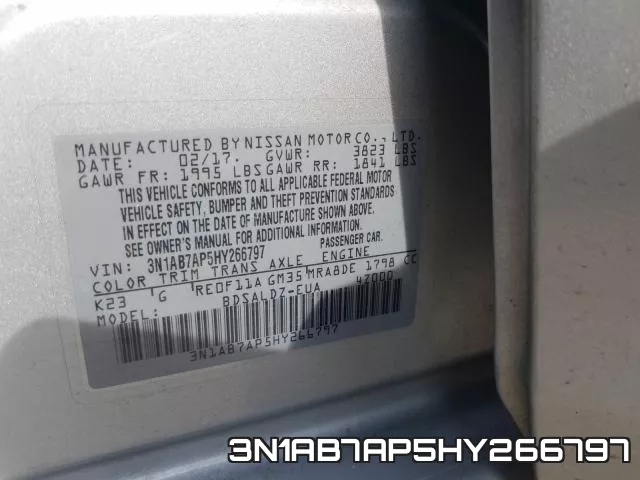 3N1AB7AP5HY266797 фото 2