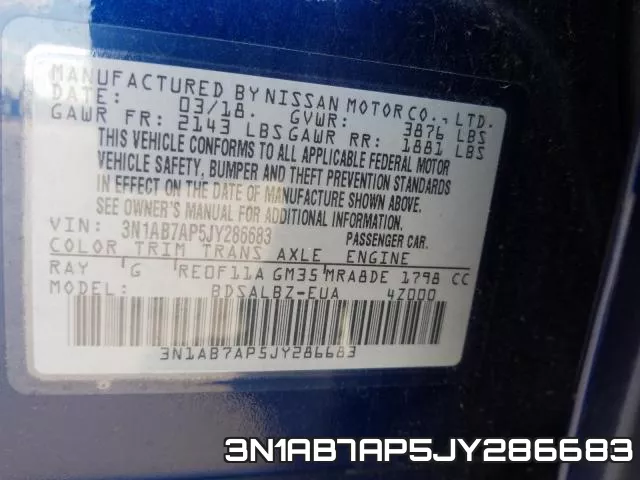 3N1AB7AP5JY286683 фото 2