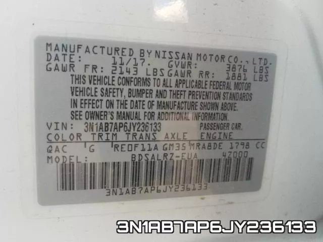 3N1AB7AP6JY236133 фото 2