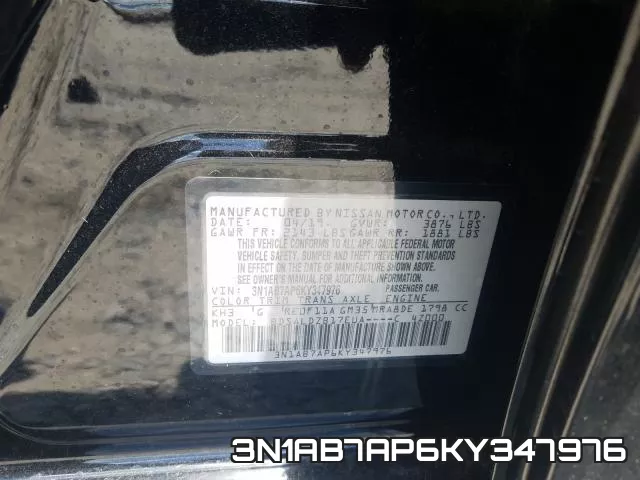 3N1AB7AP6KY347976 фото 2