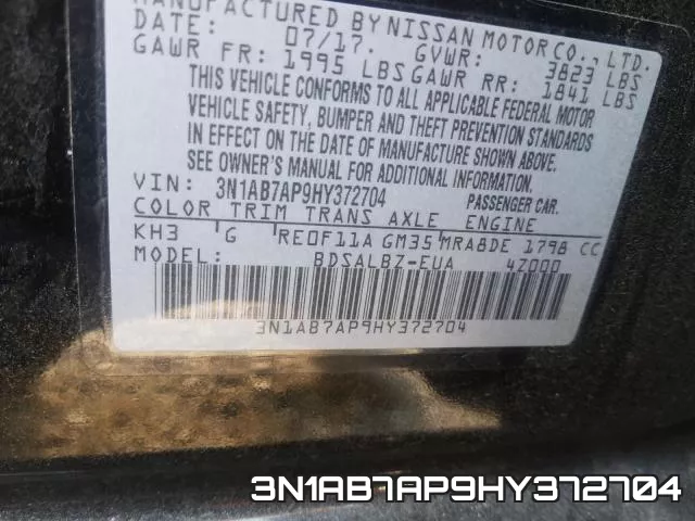 3N1AB7AP9HY372704 фото 2