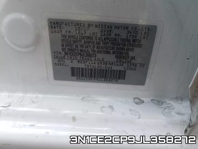 3N1CE2CP9JL358272 фото 2