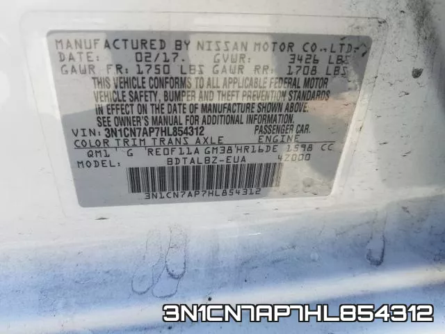 3N1CN7AP7HL854312 фото 2