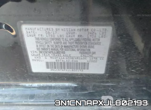 3N1CN7APXJL802193 фото 10