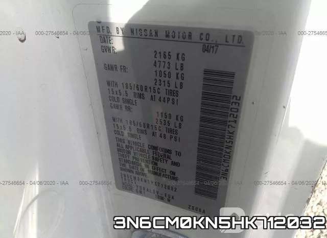3N6CM0KN5HK712032 фото 10