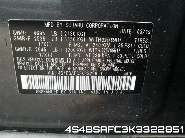 4S4BSAFC3K3322851 фото 2