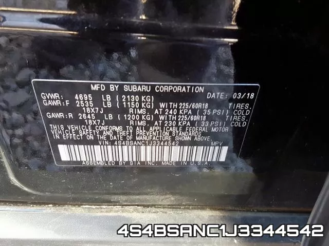 4S4BSANC1J3344542 фото 2
