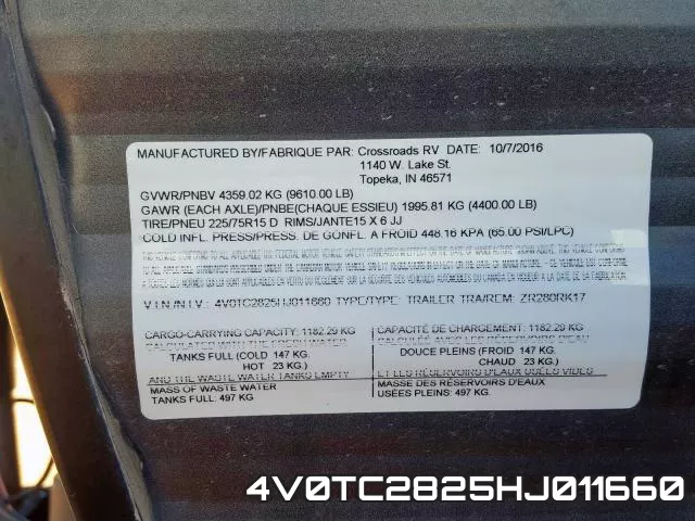 4V0TC2825HJ011660 фото 2