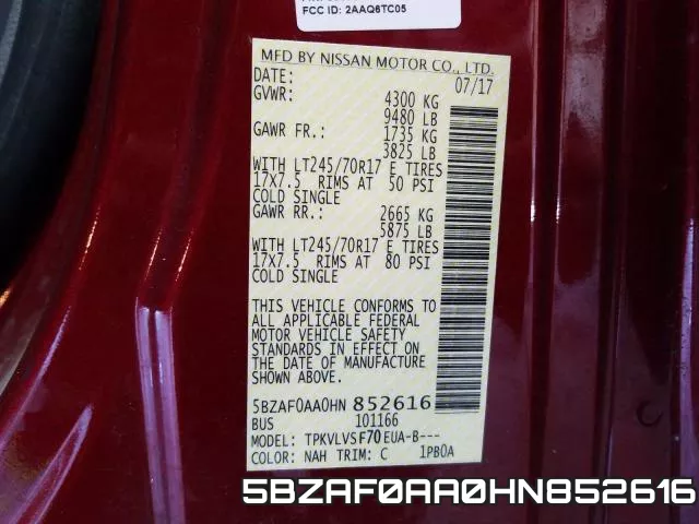 5BZAF0AA0HN852616 фото 2