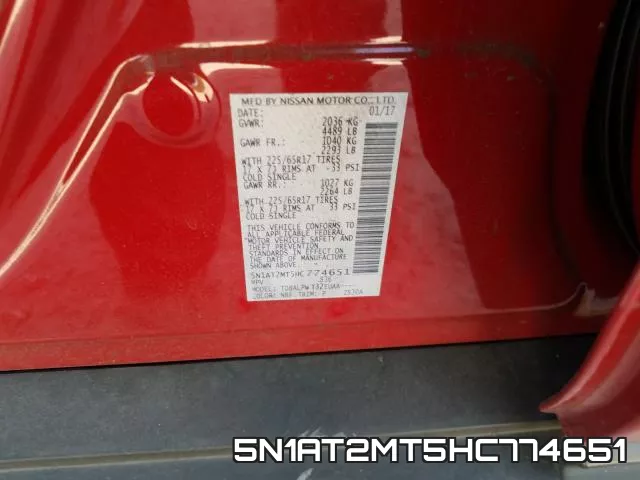 5N1AT2MT5HC774651 фото 2