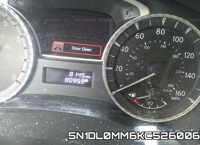5N1DL0MM6KC526006 фото 8