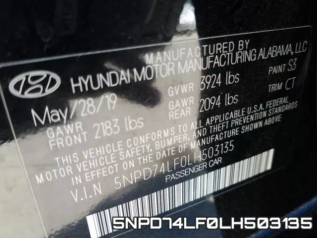5NPD74LF0LH503135 фото 2