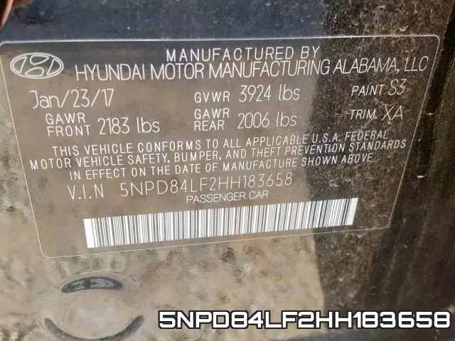 5NPD84LF2HH183658 фото 2