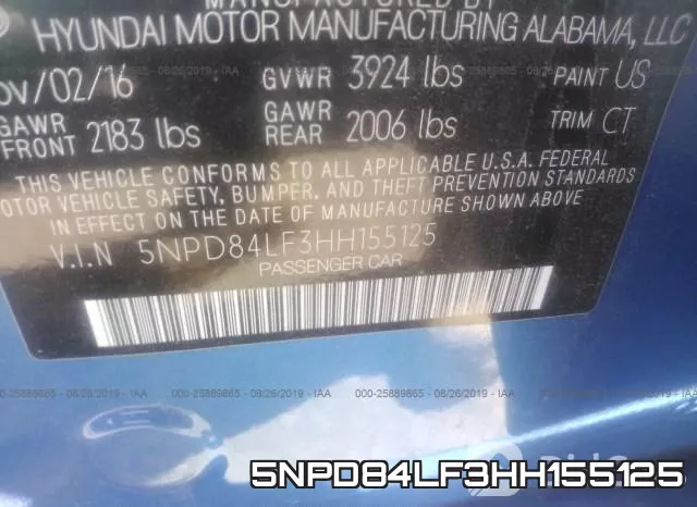 5NPD84LF3HH155125 фото 10